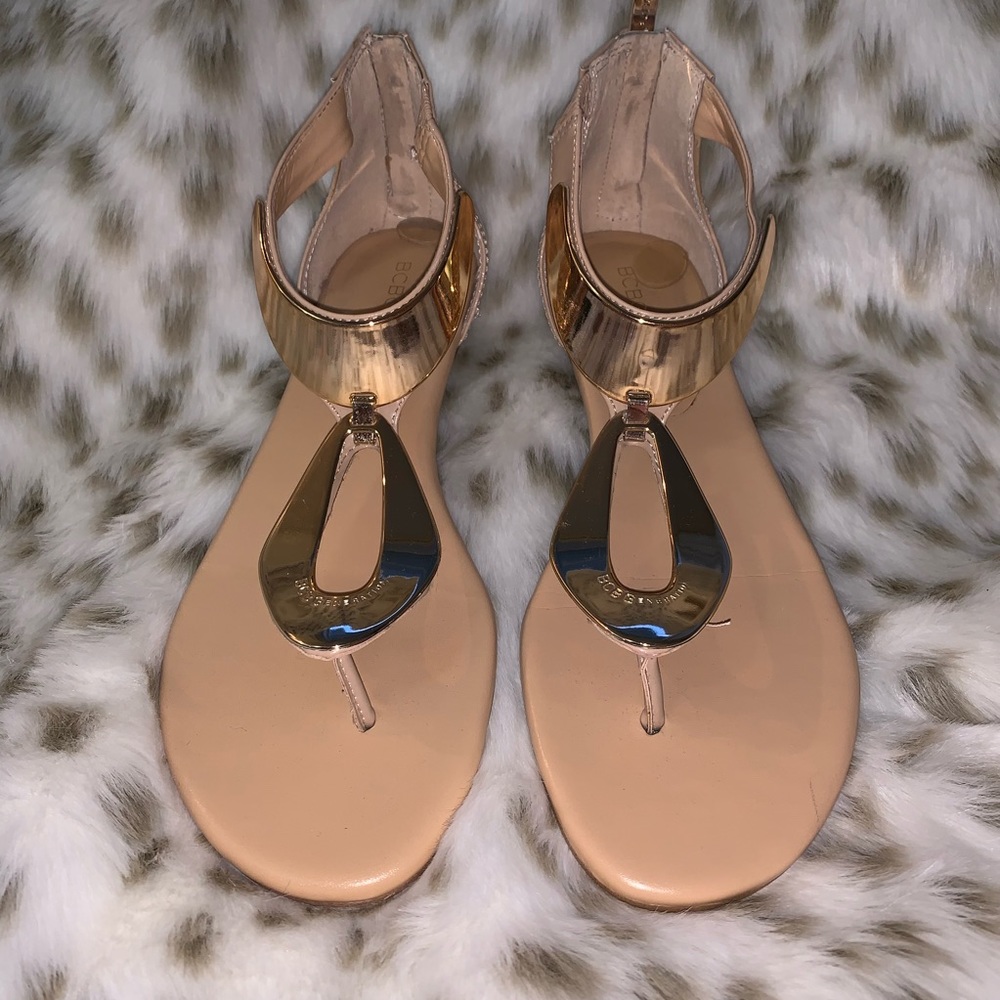 Tan & Gold BCBG Flats